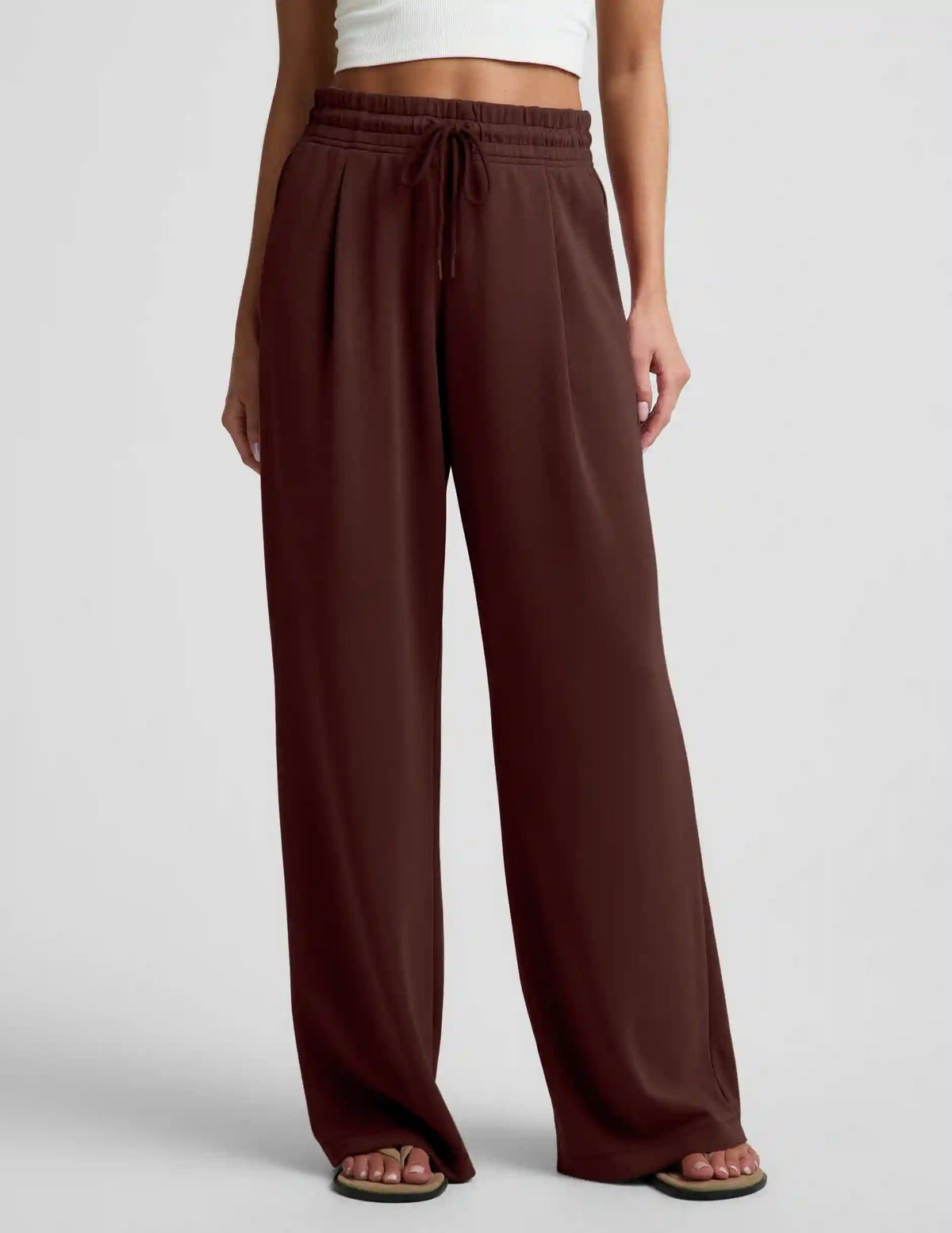 Luxe Sandwash Double Knit Wide Leg Pant