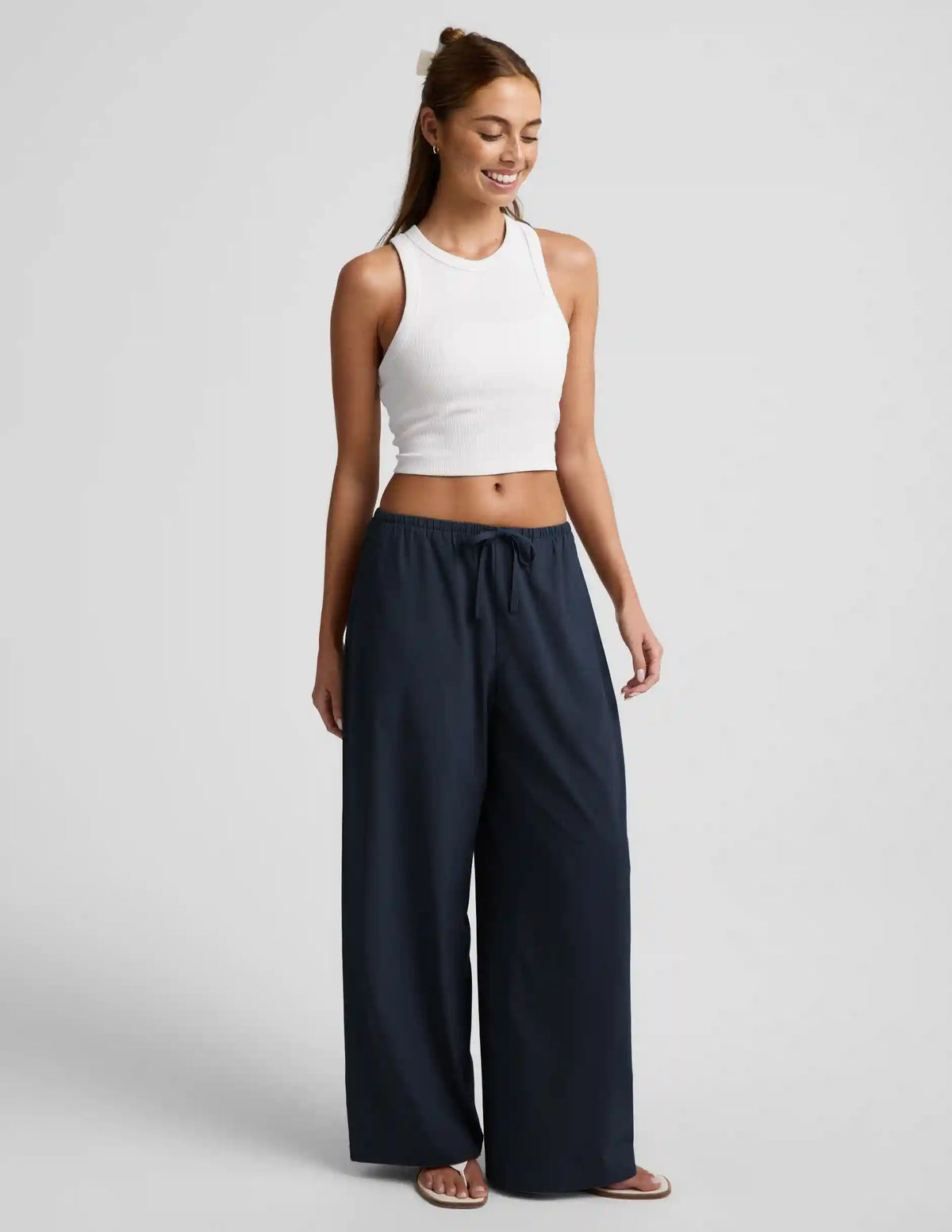 Solstice Drawstring Wide Leg Pant 29"