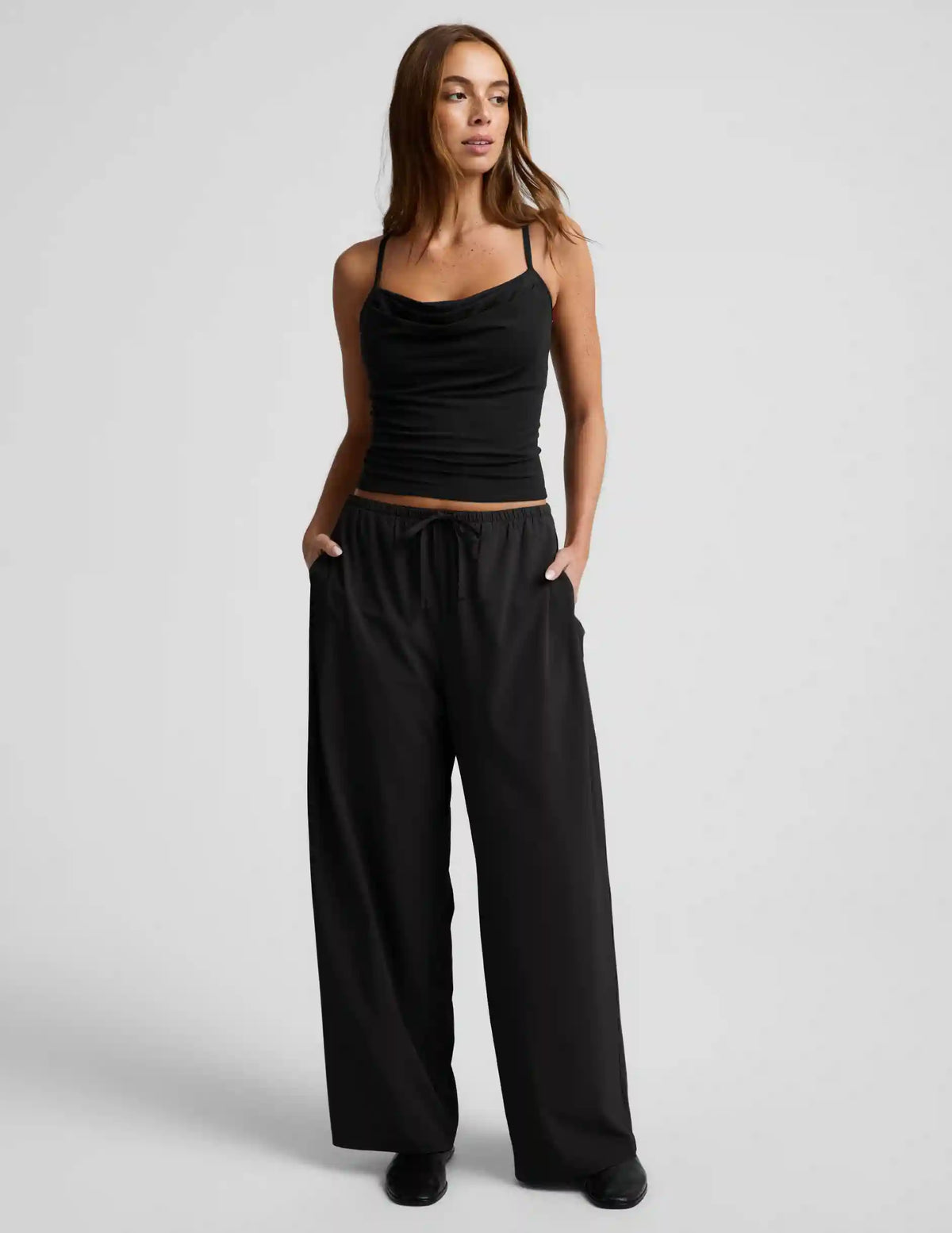 Solstice Drawstring Wide Leg Pant 29"