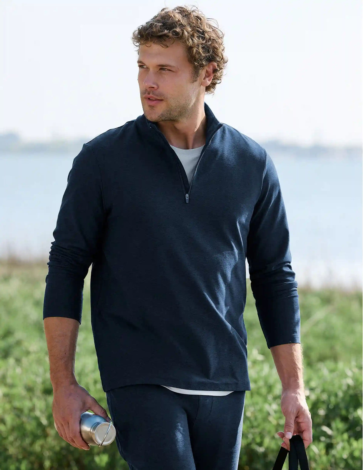 Spacedye™ Terrain Men's Quarter Zip Pullover