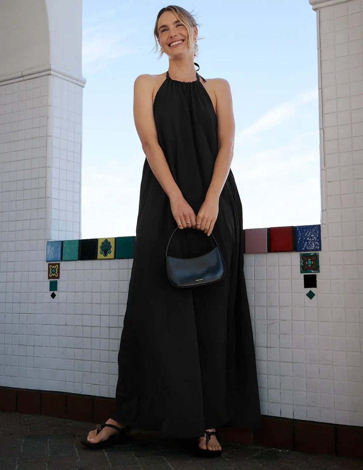 Go With The Flow Halter Dress